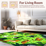 Playful Cartoon Safari Motif(Green)