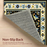Striking Folk Art Floral Theme(Black)