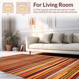 Artful Abstract Multicolor Weave(Red)
