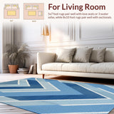 Vibrant Coastal Inspired Geometric Motif(Blue)