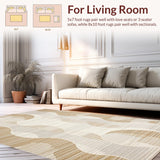 Modern Wavy Jute Composition(Beige)