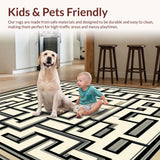 Art Deco Inspired Area Showcasing Elegant Maze and Lattice Graphics(Beige)