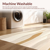 Minimalist Tone On Area Showcasing Linear Wave(Beige)