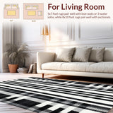 Artisan Woven Graphic Linear with Contemporary Stripe(White)