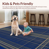 Chic Minimalist Gold Border Geometric Style(Blue)