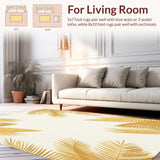 Artistic Tropical Leaf Beige with a Unique Visual Appeal(Beige)