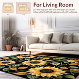 Chic Yellow Floral Aesthetic(Black)