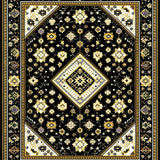 Contemporary Cream Diamond Design(Black)