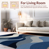 Artful Dynamic Swirl Composition(Blue)