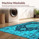 Vibrant Floral Medallion Trellis(Blue)