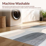 Modern Abstract Large Area Low Pile Non Slip Indoor(Beige)