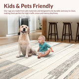 Modern Geometric Stripe beige Area for Versatile Placement(Beige)