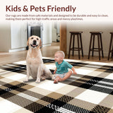 Plaid Beige Non Shedding(Beige)