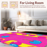 Vibrant Cartoon Floral Arrangement(Pink)