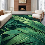 Tropical Leaf Velvet Elegance(Green)