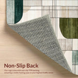 Abstract Geo Patch Low Pile Non Slip(Beige)