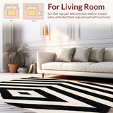 Modern Chevron Welcome Rug with Bold Symmetrical Patterns for Indoor Use(White)