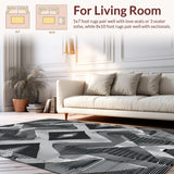 Artful Geometric Contrast Design(Gray)