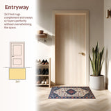 Vintage Tiled Blue Aesthetic(White)