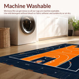 Vibrant Orange Graphic Motif(Black)