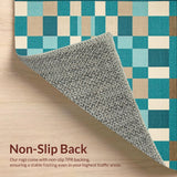 Vibrant Turquoise Geometric Elegance(Blue)