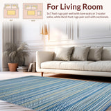 Modern Striped Patterned Visual(Blue)