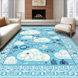 Vintage Whimsical Airplane Fantasy(Blue)