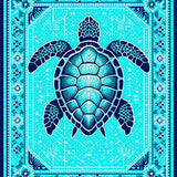 Vibrant Teal Nautical Motif(Blue)