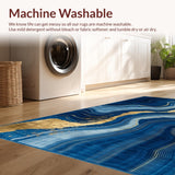 Trendy Marbleized Blue Tones(Blue)