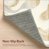 Ethereal Beige Area Abstract Swirls for Home Decor(Beige)