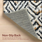 Modern Graphic Chevron with Stark Black and White Bands(Black)