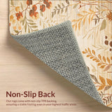 Desert Bloom Beige Area Contemporary Floral Motif(Beige)