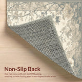 Classic Botanical in Smoke and Beige with Refined Floral Silhouettes(Beige)