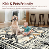 Abstract Rustic Tiled Design(Black)