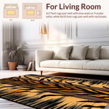 Bold Tiger Print Decorative Accent(Beige)