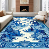Cozy Vintage Blue Patterned Elegance(Blue)