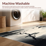 Abstract Savannah Chic Beige Field with Stark Black Formations(Black)