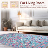 Vibrant Pastel Floral Motif(Blue)