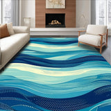 Artful Blue Oceanic Texture Display(Blue)