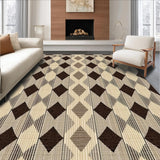 Artistic Modern Checkered Design(Beige)