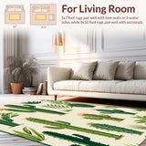 Tropical Cactus Landscape Art(Ivory)