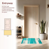 Artful Modernist Geometric Arrangement(Blue)