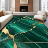 Modern Gold Accented Abstract Flair(Green)