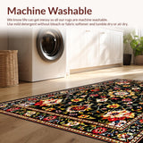 Distressed Vintage Flower Motif(Black)