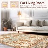 Woven Boho Geometric with Earth Tones(Beige)