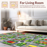 Whimsical Urban Journey Mat(Gray)