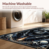 Gothic Floral Skull Motif(Gray)