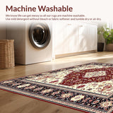 Boho Red Beige Area(Beige)