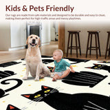 Black Cat Accent Doormat(Black)