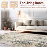 Vintage Inspired with Muted Beige and Dusty Grey Ornamental Motifs(Beige)